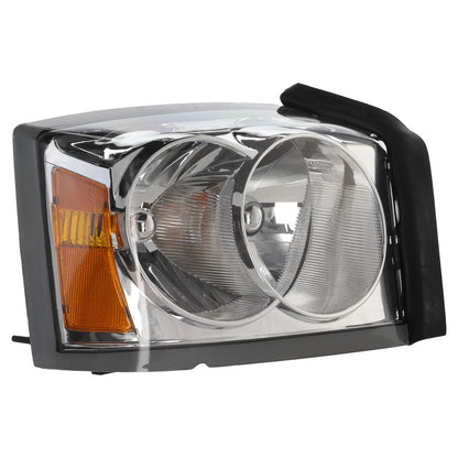 Headlight For 2005 Dodge Dakota Right Chrome Housing With Bulb