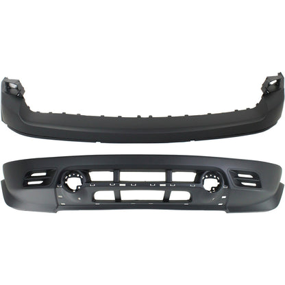 Bumper Cover For 2011-2017 Jeep Patriot Front Upper and Lower With Molding Hole