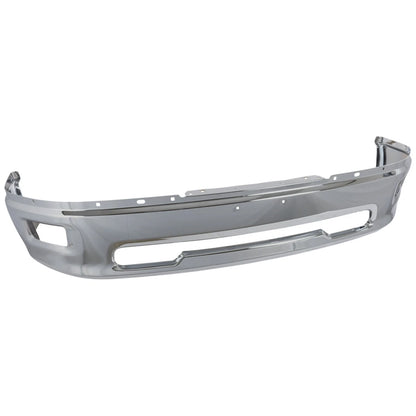 1-Piece Front Bumper For Ram 1500 2011-2012 w/ Fog Lamps Code MCT Chrome
