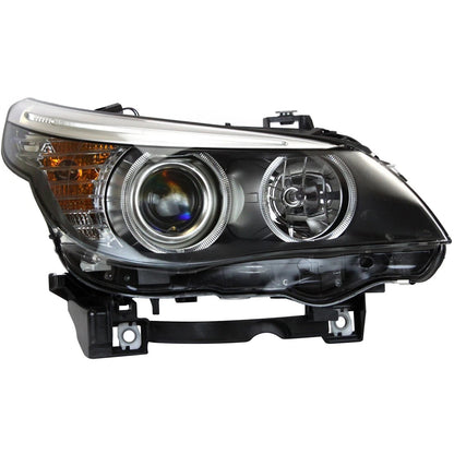 Driver and Passenger Headlight For BMW 528i 2008-2010 Base Halogen with Bulb(s)