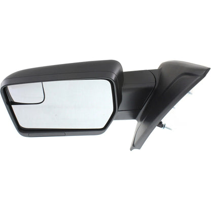 Mirror For 2011-2014 Ford F-150 Manual Folding Front Driver Side Textured Black