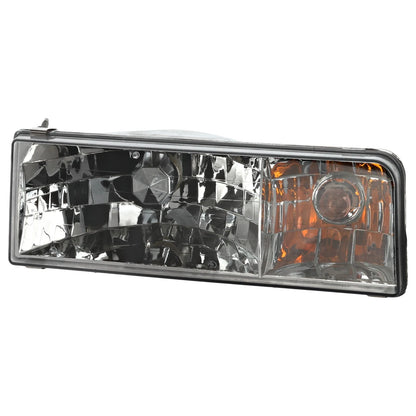 Headlight Set For 95-97 Lincoln Town Car Halogen With Bulbs FO2502141 FO2503141
