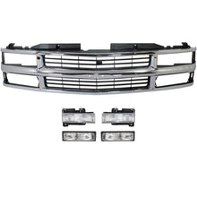 Grille For 1994-99 Chevrolet K1500 94-99 C1500 with Headlamp and Turn Signal Kit