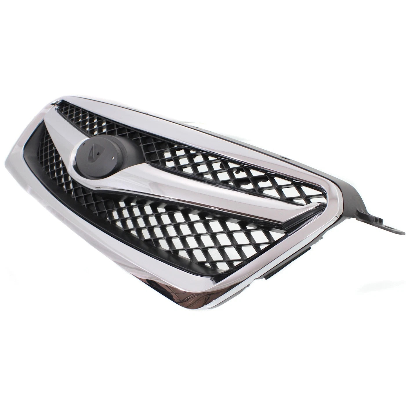 Grille For 2010-2012 Subaru Legacy Chrome Shell w/ Black Insert Plastic