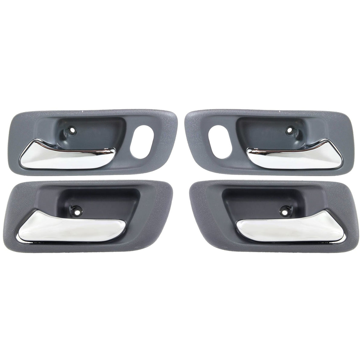 Interior Door Handle Set For 98-02 Honda Accord Front and Rear Sedan Gray Bezel