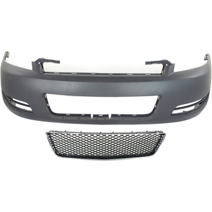 Bumper Cover and Grille Kit For 2006-2013 Chevrolet Impala Front Sedan Primed