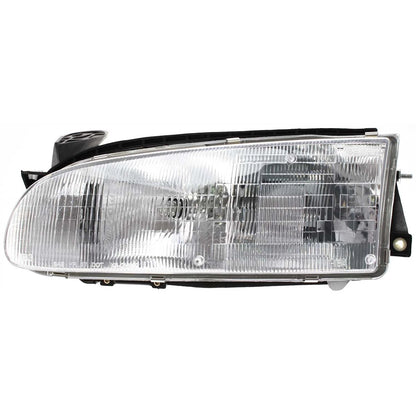 Left and Right Headlights For Geo Prizm 1993-1997 Halogen with Bulb(s) Base LSi