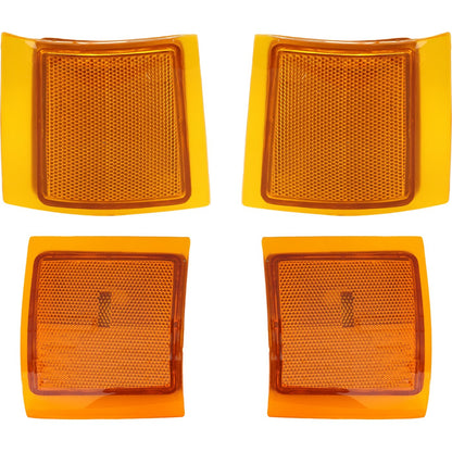 Front Left and Right Lower Side Marker Set For 1995-2000 Chevrolet Tahoe
