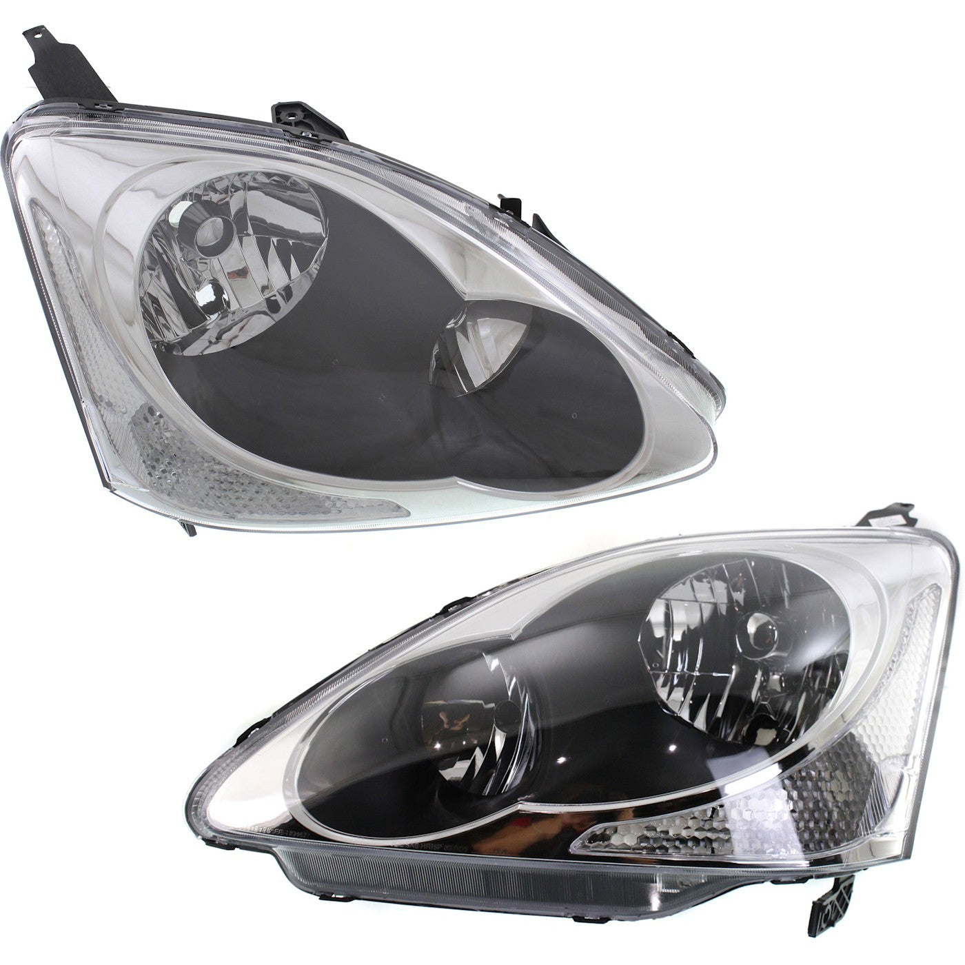 Left and Right Side Headlight For Honda Civic 2004-2005 Si SiR Hatchback Halogen