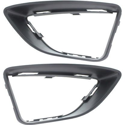 Fog Light Trim Set For 2010-2012 Ford Fusion Left & Right Lamp Molding 2Pc
