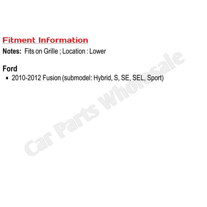 Grille Trim For 10-12 Ford Fusion Lower Molding Chrome FO1216104C AE5Z8200B CAPA