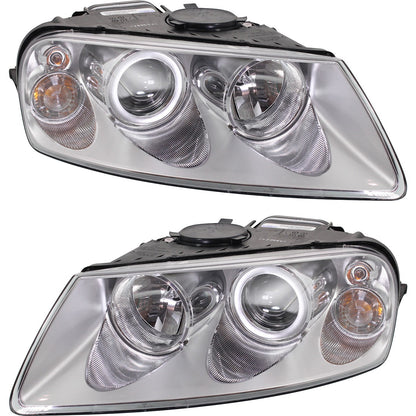 Headlight Left & Right For 2004-07 Volkswagen Touareg with OE Halogen Headlight