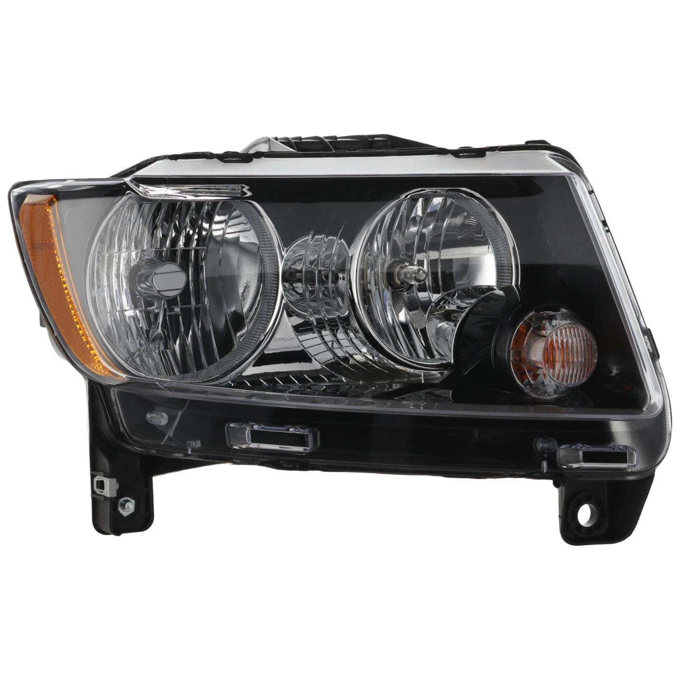 Driver and Passenger Side Headlights For Jeep Compass 2013-2017 Halogen w/ Bulbs