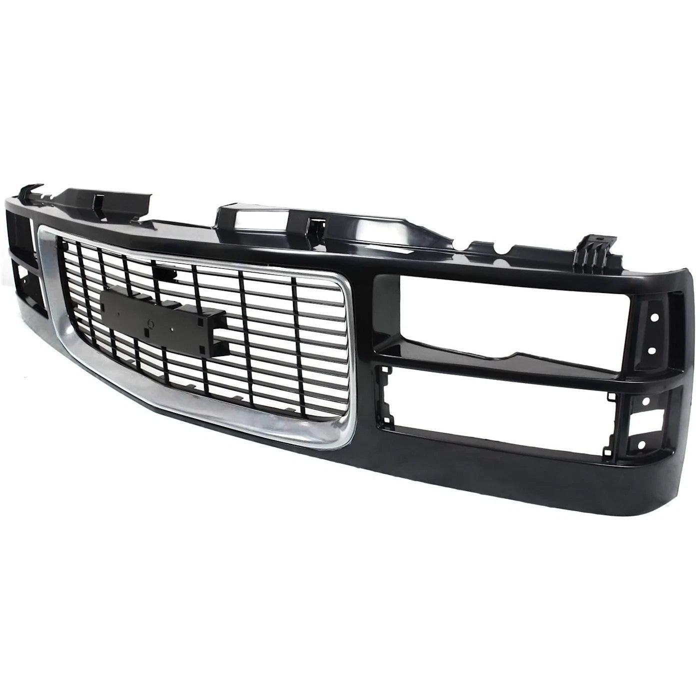 Grille Assy Black with Chrome Center For 94-98 GMC C1500 94-00 K1500 K2500 Yukon