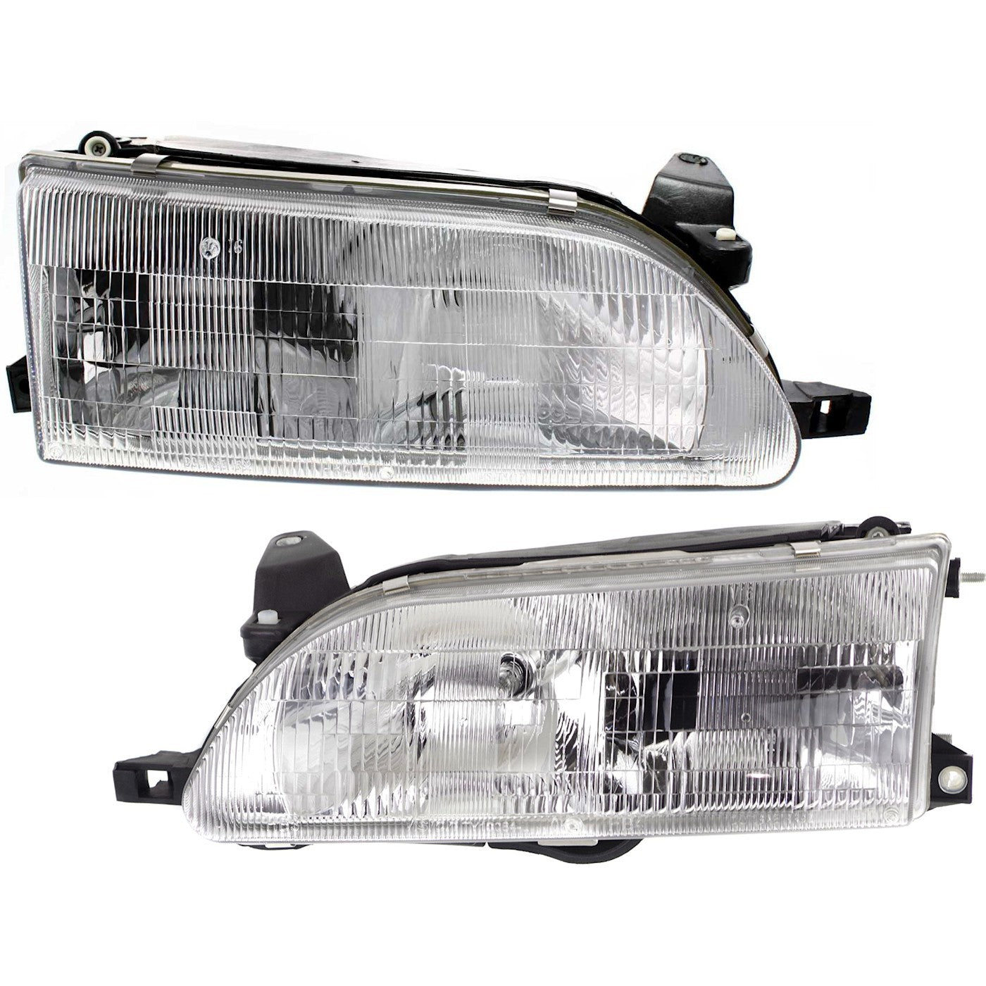 Headlight Set For 93-97 Toyota Corolla Left and Right With Bulb 2Pc