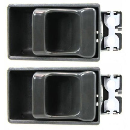 Front Interior Door Handle Set For 1995-1997 Nissan Pickup 1986-1994 D21 Gray