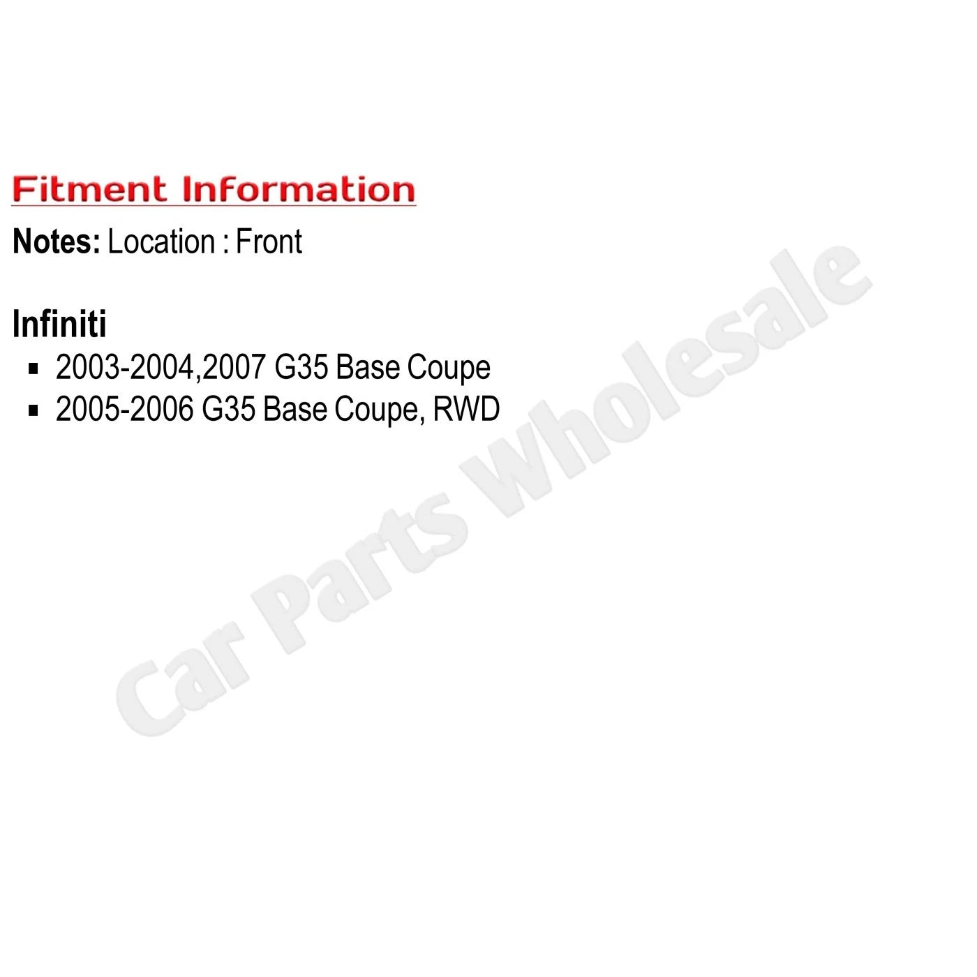 Front Bumper Cover For 2003-2007 Infiniti G35 Coupe Primed IN1000122 62022AM840