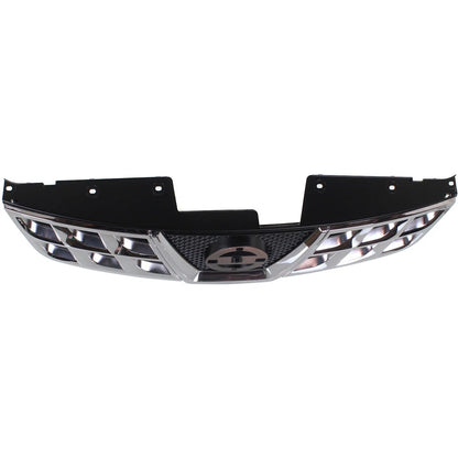 Grille For 2011-2013 Nissan Rogue 2014-15 Rogue Select Chrome Shell Black Insert