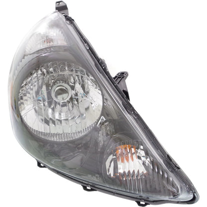 Right Headlight For Honda Fit 2007-2008 Halogen with Bulb(s) Nighthawk Black