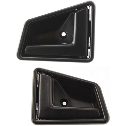 Interior Door Handle For 91-98 Suzuki Sidekick Set of 2 Front Black Plastic