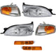 Headlights Corner Lights Turn Signal Lights Kit For 95-96 Toyota Camry USA Model