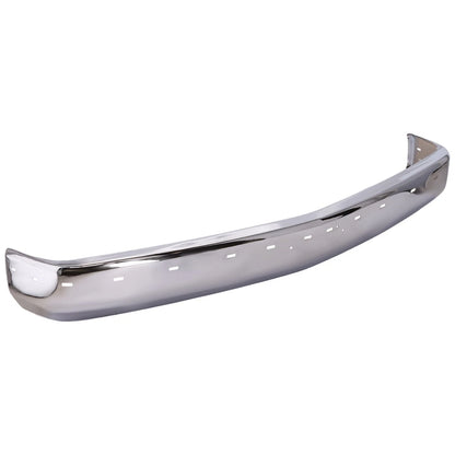 1-Piece Front Bumper For Chevrolet C1500 1988-99 C/K Gas w/ Impact Strip Bright