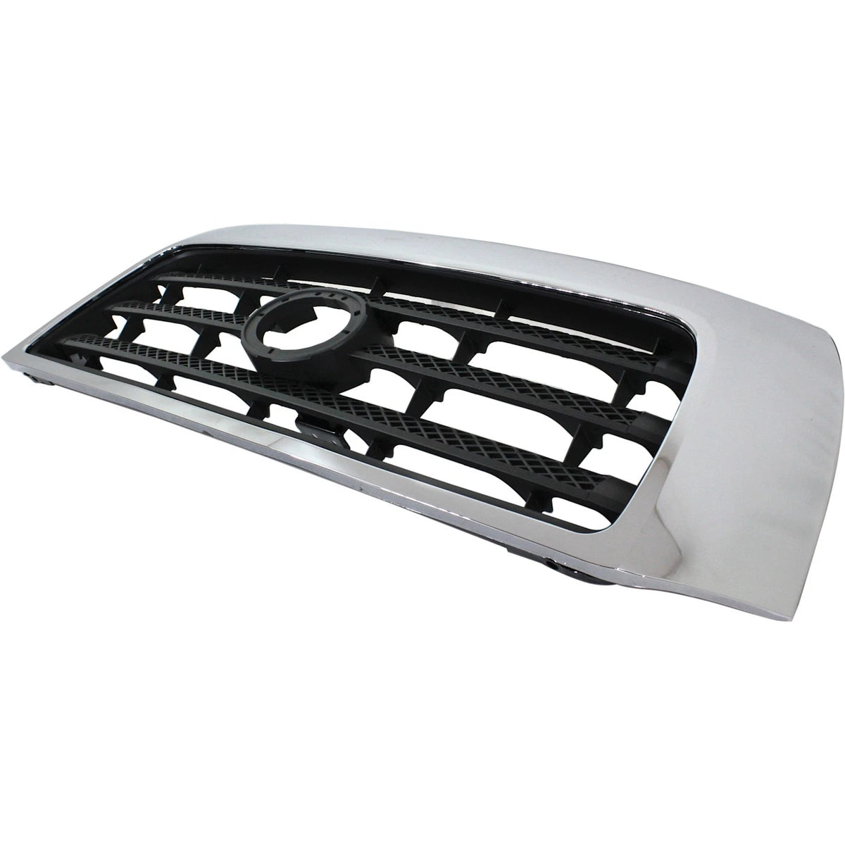 Grille For 2007-2009 Toyota Tundra Chrome Shell w/ Black Insert Plastic