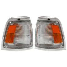 Corner Light Set For 1992-1995 Toyota Pickup 2WD With Bulb With Chrome Trim Pair