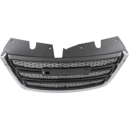 Grille Assembly For 10-15 GMC Terrain Black Shell and Insert With Chrome Molding