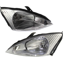 Driver and Passenger Side Headlights For Ford Focus 2000-2002 Halogen w/ Bulb/s