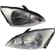 Driver and Passenger Side Headlights For Ford Focus 2000-2002 Halogen w/ Bulb/s