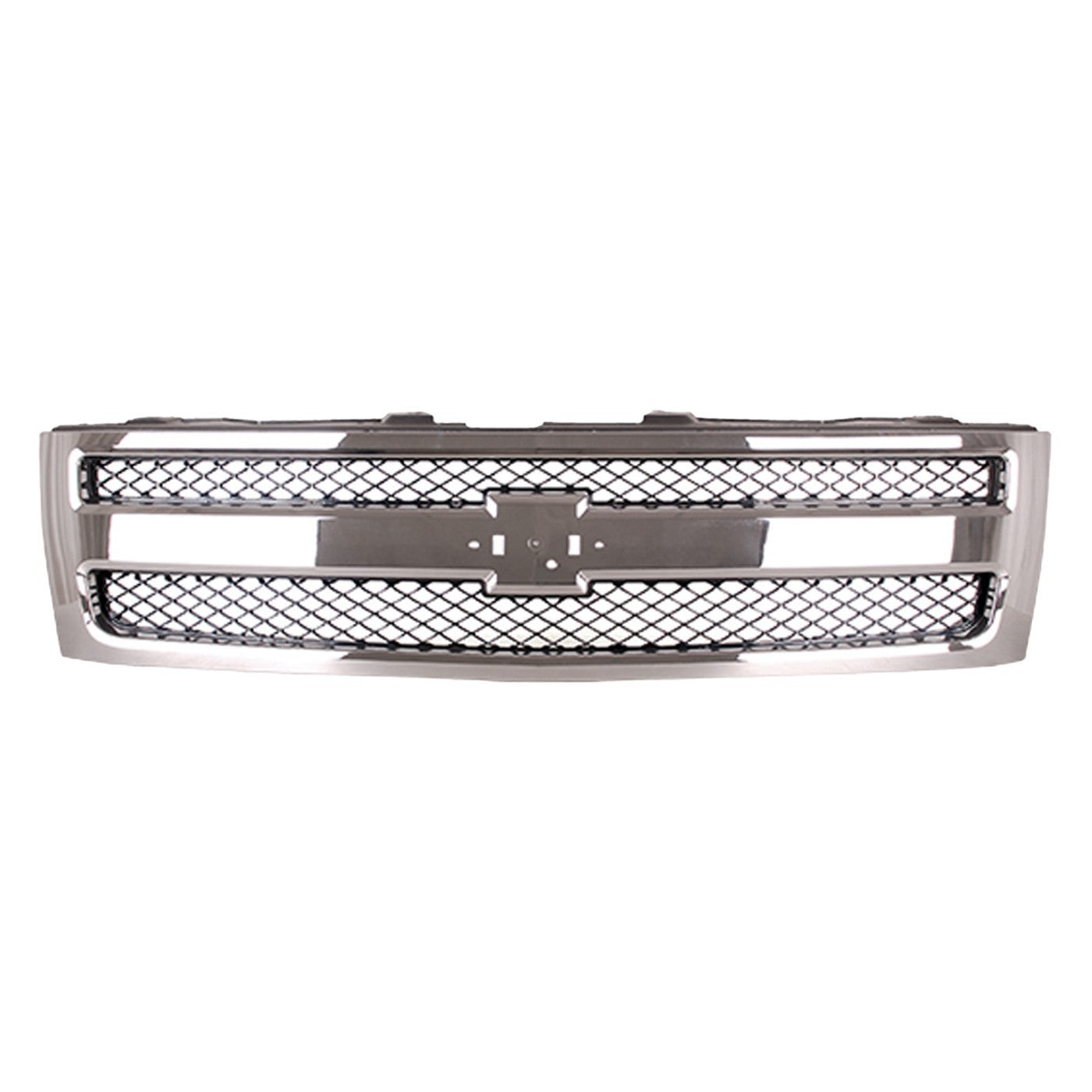Grille For 2007-2013 Chevrolet Silverado 1500 Chrome Shell w/ Black Insert