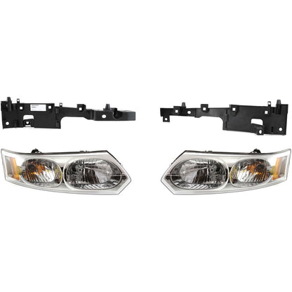 Headlight Kit For 2003-2007 Saturn Ion Sedan Headlight Bracket Left and Right