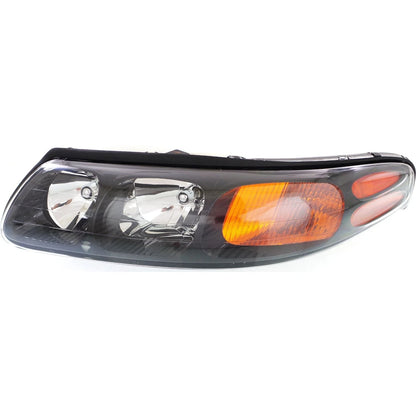 Headlight Assembly Set For 2000-2004 Pontiac Bonneville Left and Right With Bulb