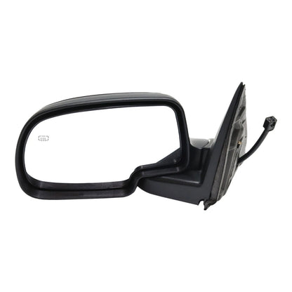 Side View Mirrors Power Heated Smooth Black with Puddle Pair For 00-02 Chevy GMC