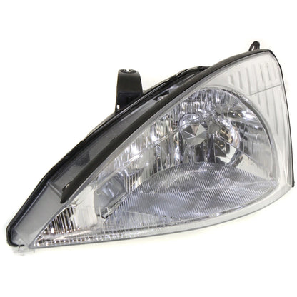 Driver and Passenger Side Headlights For Ford Focus 2000-2002 Halogen w/ Bulb/s