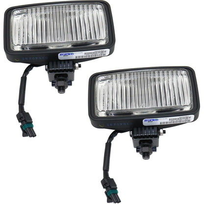 Set of 2 Clear Lens Fog Light For 2000-11 International 9400i SBA LH & RH CAPA