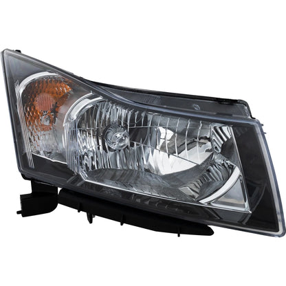 Halogen Headlight Set For 2011-2016 Chevrolet Cruze 2nd Design w/Bulbs Pair