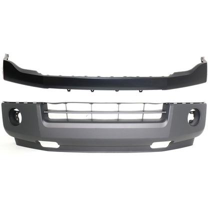 CAPA Bumper Cover For 2007-2014 Ford Expedition Front Upper and Lower Set of 2