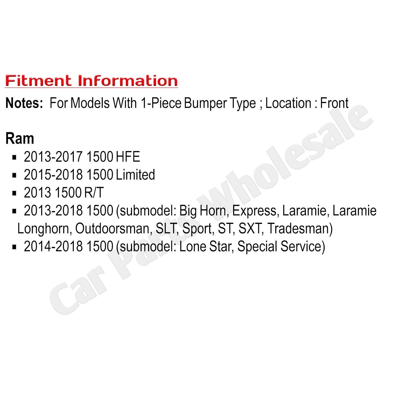 Front Bumper Absorber For 2013-2018 Ram 1500 CH1070834 68145441AC