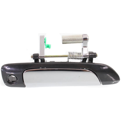 Door Handle Set For 2001-2005 Honda Civic Chrome Lever Black Housing Outer 4Pc