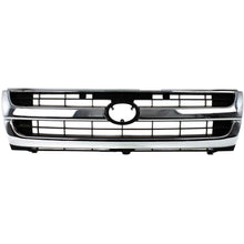 Grille Assembly For 97-00 Toyota Tacoma Chrome Shell w/ Black Insert Plastic 2WD