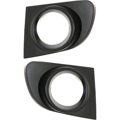 Fog Light Trim Set For 2007-2012 Nissan Sentra Left & Right Textured Black 2Pc
