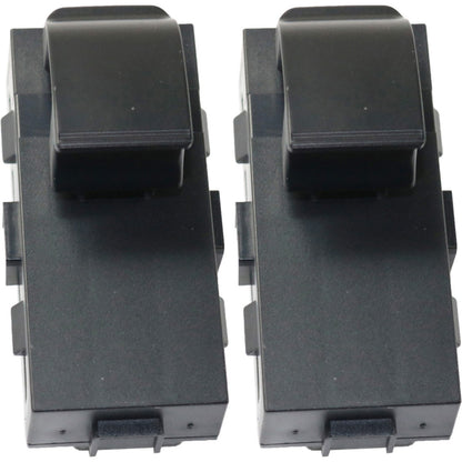 Window Switch Set For 08-14 Chevrolet Silverado 1500 GMC Sierra 1500 Rear Black