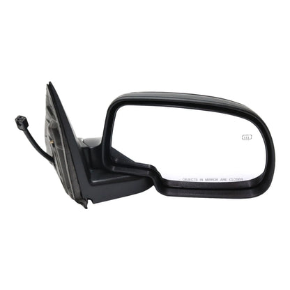 Side View Mirrors Power Heated Smooth Black with Puddle Pair For 00-02 Chevy GMC