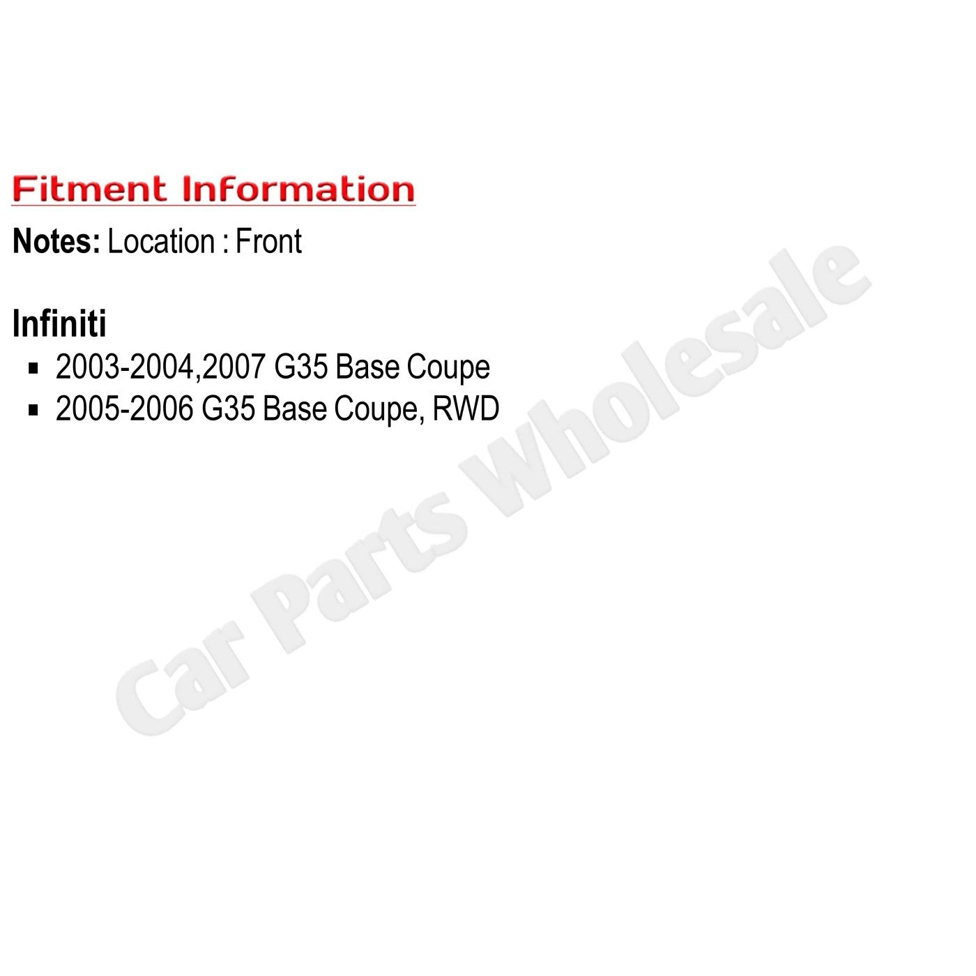 Front Bumper Cover For 2003-2007 Infiniti G35 Coupe Primed IN1000122 62022AM840