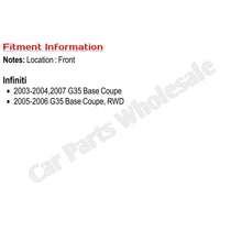 Front Bumper Cover For 2003-2007 Infiniti G35 Coupe Primed IN1000122 62022AM840