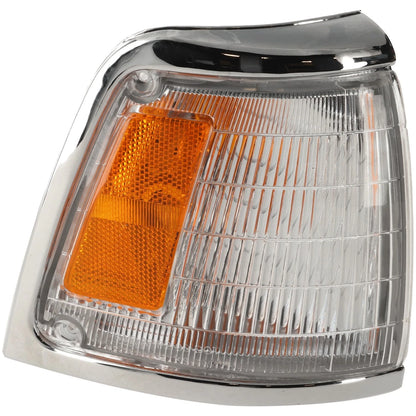 Corner Light Set For 1992-1995 Toyota Pickup 2WD With Bulb With Chrome Trim Pair