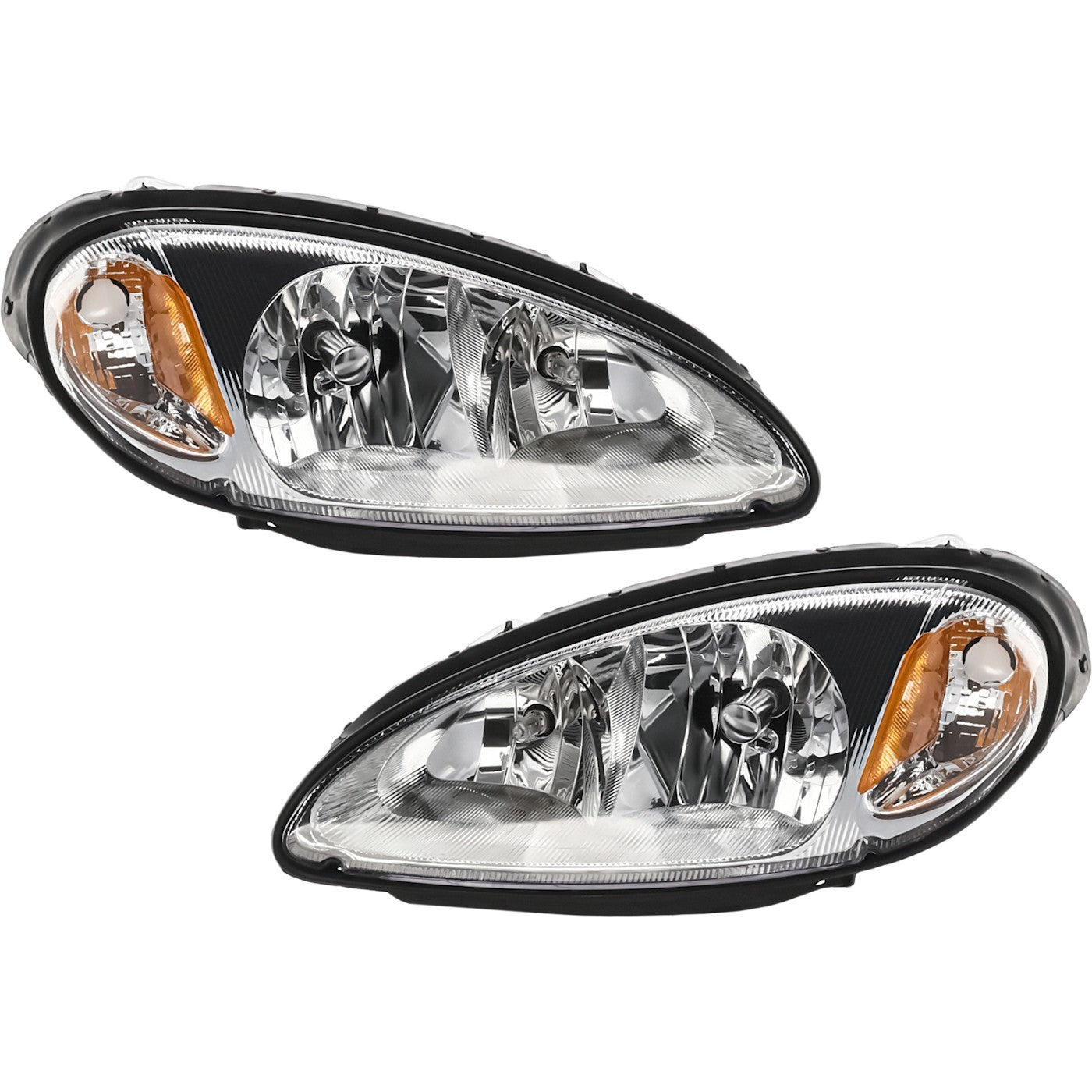 Headlight Set For 2001-2005 Chrysler PT Cruiser Left & Right Side w/ bulb