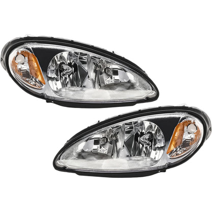 Headlight Set For 2001-2005 Chrysler PT Cruiser Left & Right Side w/ bulb